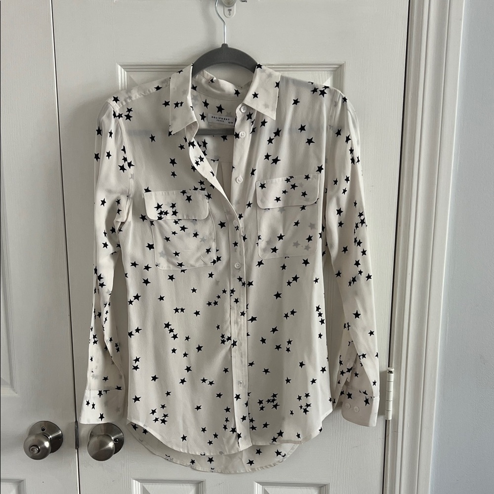 Equipment Black Star Patterned Shirt